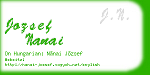 jozsef nanai business card